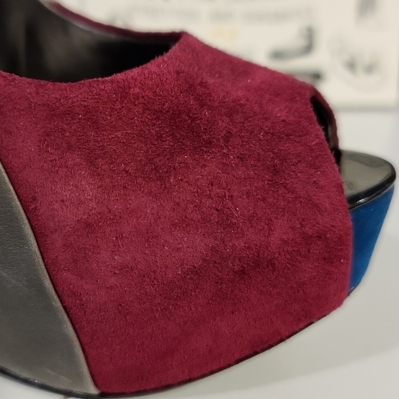 JESSICA Simpson colorblock slingback heels US 7.5 - Picture 5 of 5